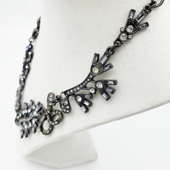 - Statement Necklace • Gunmetal w/ Gray Bling - Picture 4 of 8